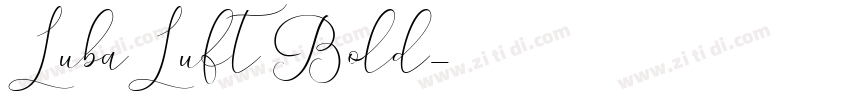LubaLuft Bold字体转换